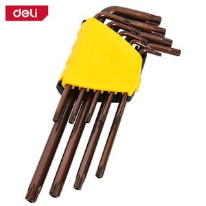 9pcs Long Torx Hex Key مجموعة مع الانتهاء الأحمر